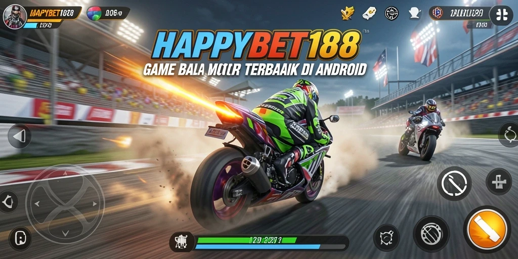 Gameplay mendebarkan dari balap motor di HAPPYBET188.