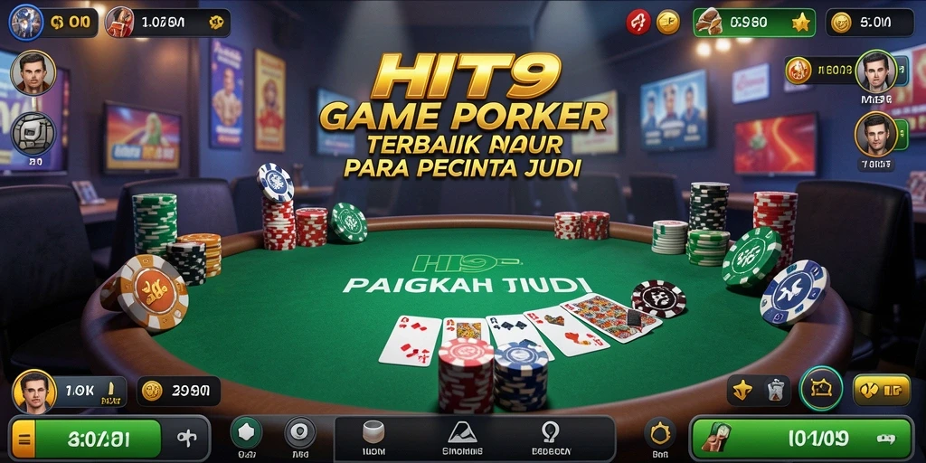 Screenshot menunjukkan permainan poker yang mendebarkan dan interaksi pemain.