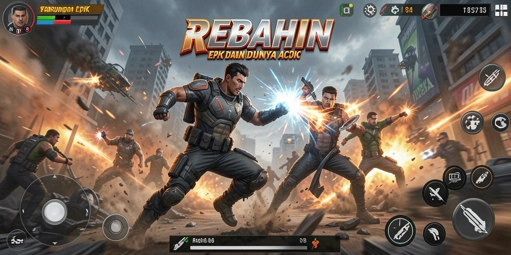 Screenshot gameplay <strong>REBAHIN</strong> menunjukkan adu kekuatan yang mendebarkan.